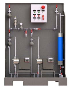 Figure 3. Dosing Skid Systems can be configured in thousands of ways to meet the needs of nearly all chemical feed applications and ensure proper installation of the pumps. An interactive dosing skid configurator is available at grundfos.us/dosingskids Figure 3. Dosing Skid Systems can be configured in thousands of ways to meet the needs of nearly all chemical feed applications and ensure proper installation of the pumps. An interactive dosing skid configurator is available at grundfos.us/dosingskids