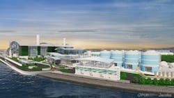 An artist&apos;s rendering of the Tuas Water Reclamation Plant.