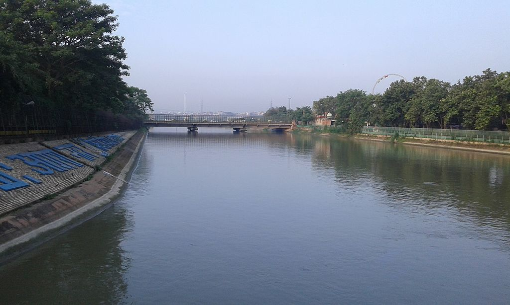 A photo of the Yamuna River in Delhi taken in 2016.