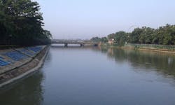 A photo of the Yamuna River in Delhi taken in 2016.