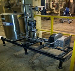 Water management system on a refinery pump. Water management system on a refinery pump.