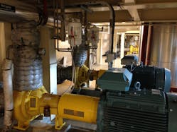 Water management system on a refinery pump.