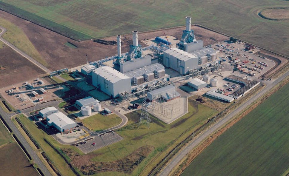 An aerial photo of the South Humber Bank Power Station.