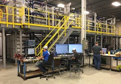 Con Edison’s East River facility during factory testing of the RO system. Con Edison’s East River facility during factory testing of the RO system.