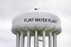 City of Flint Water Plant Tower in Flint, Michigan. City of Flint Water Plant Tower in Flint, Michigan.