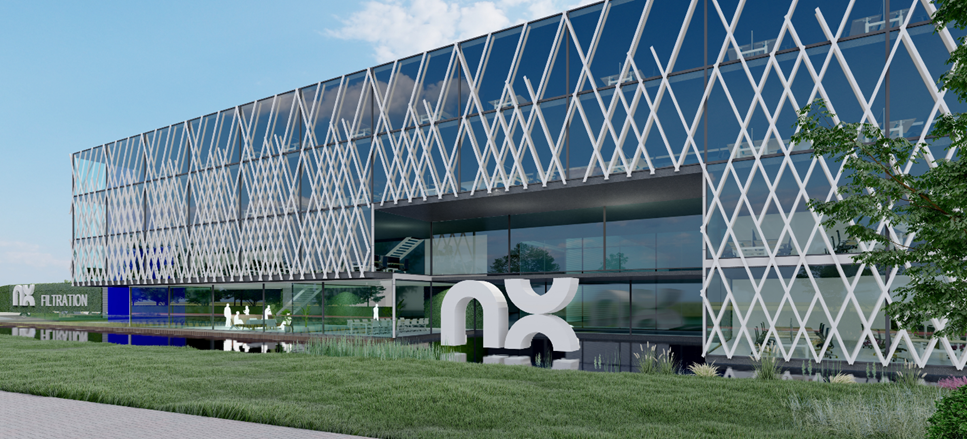 An artist&rsquo;s rendering of NX Filtration&rsquo;s planned factory for nanofiltration membrane production in Hengelo, the Netherlands.