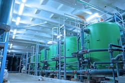 Water tanks at industrial power plant. Water tanks at industrial power plant.