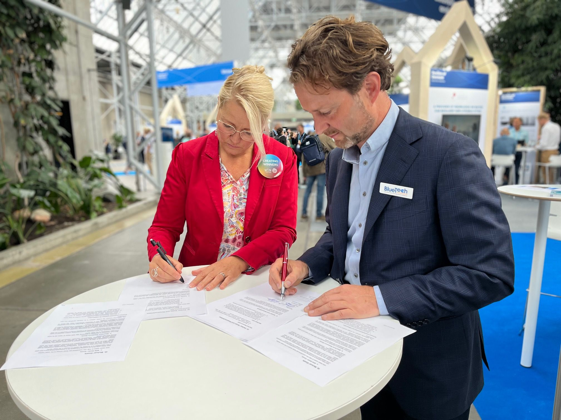 Maria S&auml;therstr&ouml;m Lantz, chief executive, WIN Water, Paul O&rsquo;Callaghan, chief executive, BlueTech Research.