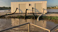 When installed on aerobic lagoons, Moleaer’s nanobubble systems pump wastewater into the container housing the nanobubble generator using an industrial pump. The wastewater goes through the nanobubble generators and back into the wastewater, injecting nanobubbles and transferring high concentrations of oxygen gas into the lagoon.