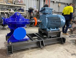 The Sulzer axial split case pump delivered a 3-5% efficiency improvement over competitors. The Sulzer axial split case pump delivered a 3-5% efficiency improvement over competitors.