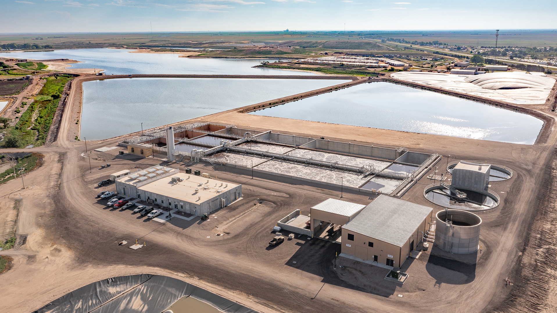 An aerial view of the National Beef Wastewater Treatment Plant.