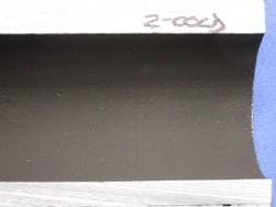 A properly passivated boiler tube from a high pressure power boiler. A properly passivated boiler tube from a high pressure power boiler.