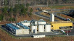 Duke Energy’s Belews Creek FGD WWT system, which includes the first installed bioreactor in FGD service. Duke Energy’s Belews Creek FGD WWT system, which includes the first installed bioreactor in FGD service.