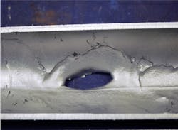 Figure 2: Caustic gouging. Figure 2: Caustic gouging.