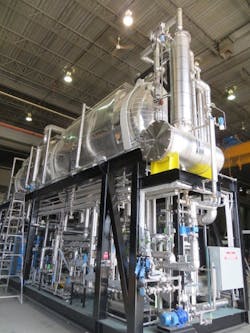 IDE's stripper in an industrial water evaporator. IDE's stripper in an industrial water evaporator.