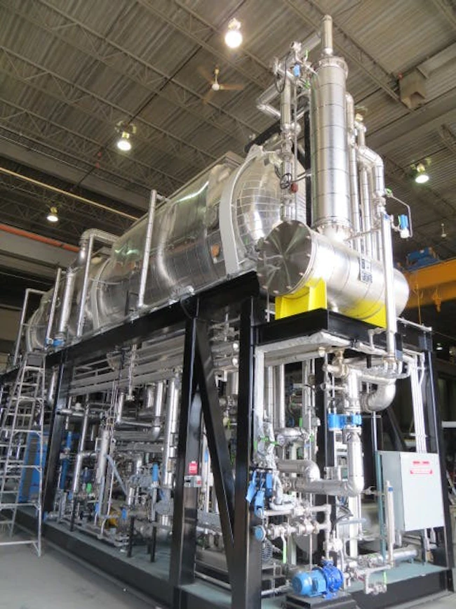 IDE's stripper in an industrial water evaporator.