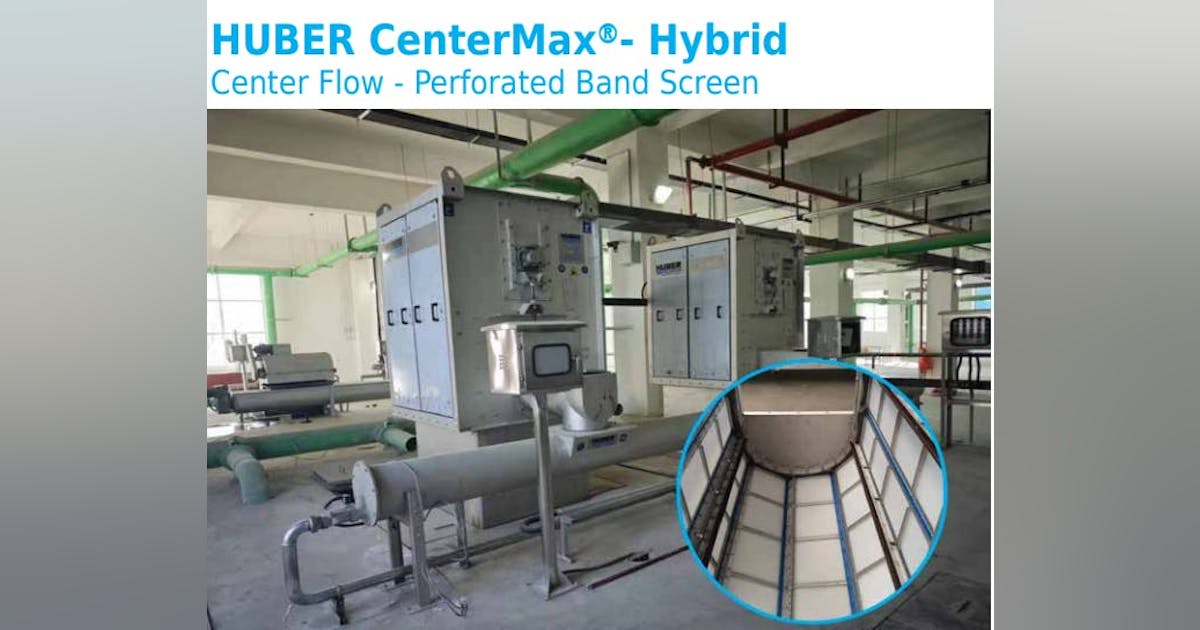 HUBER Technology, Inc unveils new center flow perforated band screen ...
