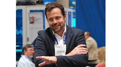 WSP's Joshua Palmer interacts with the audience during Tuesday's Global Stage presentation at WEFTEC 2024 in New Orleans. WSP's Joshua Palmer interacts with the audience during Tuesday's Global Stage presentation at WEFTEC 2024 in New Orleans.
