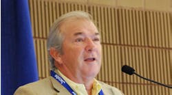 Jeff Hannapel speaks during a presentation on PFAS management on Wednesday morning at WEFTEC 2024 in New Orleans. Jeff Hannapel speaks during a presentation on PFAS management on Wednesday morning at WEFTEC 2024 in New Orleans.