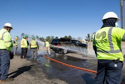 The most effective high efficiency nozzles have tight water patterns that efficiently clean the pipe floor/wall and create a powerful water stream that not only moves debris long distances but also propels the nozzle. The most effective high efficiency nozzles have tight water patterns that efficiently clean the pipe floor/wall and create a powerful water stream that not only moves debris long distances but also propels the nozzle.