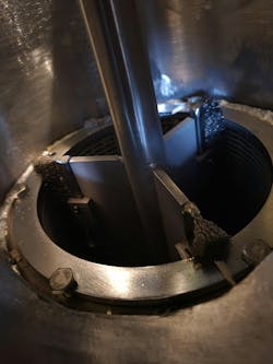 An automated scraper strainer like that from Acme Engineering is designed to continually remove both very large and very small suspended solids from liquids and slurries.