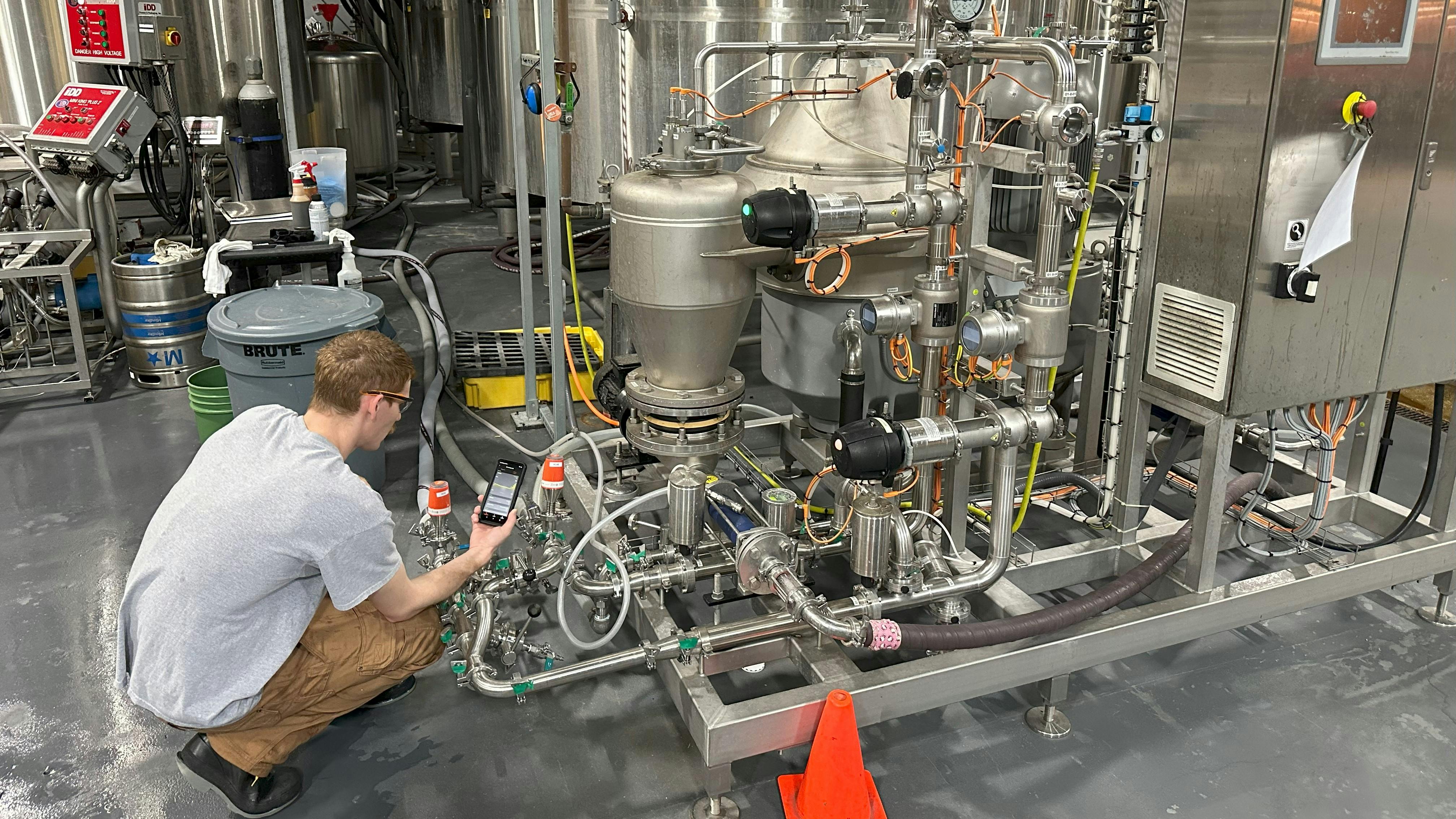 The BrewOps DO on a filtration system is used to monitor oxygen and temperature levels post CIP.