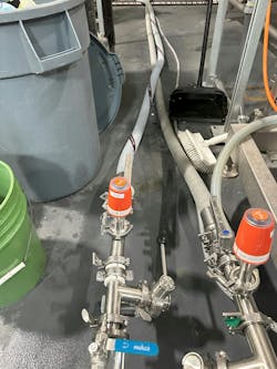 Closeup of BrewOps DO monitoring oxygen and temperature levels post CIP. Closeup of BrewOps DO monitoring oxygen and temperature levels post CIP.