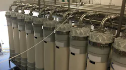 Hydro Reserve’s ultra-filtration system operating inside a facility, filtering wastewater through advanced membrane technology.