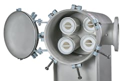 Suitable for a wide range of industrial applications in fine filtration—from pre-filtration before membranes to safety filtration and final product filtration—the filter cartridge housings can be configured to match the process requirements. Suitable for a wide range of industrial applications in fine filtration—from pre-filtration before membranes to safety filtration and final product filtration—the filter cartridge housings can be configured to match the process requirements.