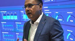 Schneider Electric water and wastewater segment leader Shan Subramaniam at the company's booth on Monday at WEFTEC 2025. Schneider Electric water and wastewater segment leader Shan Subramaniam at the company's booth on Monday at WEFTEC 2025.