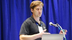 Nick Butson, an engineer with Geosyntec Consultants, shared a case study at WEFTEC 2025 that outlined how his company helped a Canadian potato processor reduce its water use by more than half. Nick Butson, an engineer with Geosyntec Consultants, shared a case study at WEFTEC 2025 that outlined how his company helped a Canadian potato processor reduce its water use by more than half.