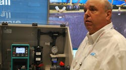 Mike St. Germain at the Watson-Marlow Fluid Technology Solutions booth at WEFTEC 2025. Mike St. Germain at the Watson-Marlow Fluid Technology Solutions booth at WEFTEC 2025.