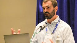 Jeff Steinwinder, senior project engineer with Waggoner Engineering, speaks during an educational session at WEFTEC 2025. Jeff Steinwinder, senior project engineer with Waggoner Engineering, speaks during an educational session at WEFTEC 2025.