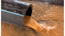 Stained but clear centrate. Stained but clear centrate.