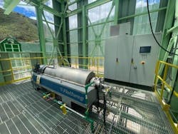 By mechanically separating solids and liquids through centrifugal force, mining operators can reduce the footprint of treatment systems, recover valuable process water and produce solids stable enough for safe transport and disposal. By mechanically separating solids and liquids through centrifugal force, mining operators can reduce the footprint of treatment systems, recover valuable process water and produce solids stable enough for safe transport and disposal.