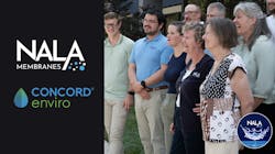NALA Membranes and Concord Partner to Advance Zero Liquid Discharge Solutions Pilot tests show NALA’s chlorine-tolerant membranes outperform competitors in treating complex industrial wastewater streams. NALA Membranes and Concord Partner to Advance Zero Liquid Discharge Solutions Pilot tests show NALA’s chlorine-tolerant membranes outperform competitors in treating complex industrial wastewater streams.