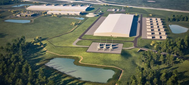 Rendering of Tulsa Data Center. Image credit Meta